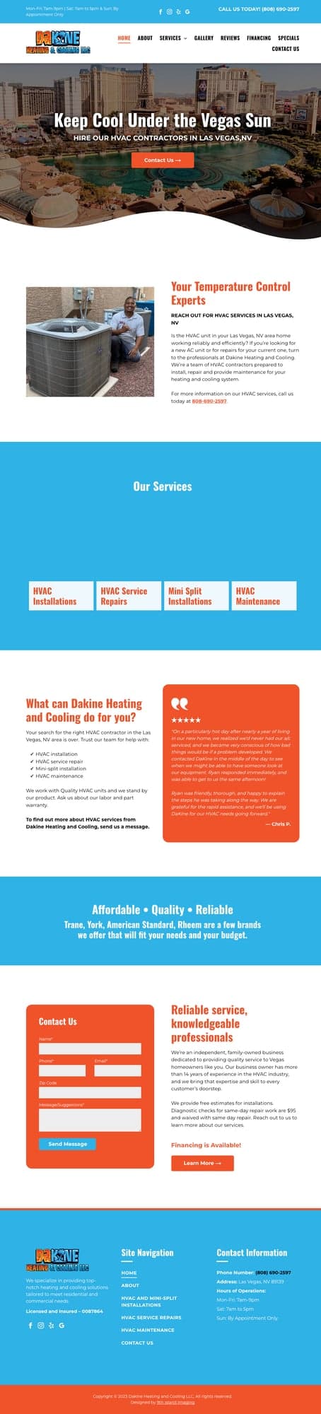 DaKine HVAC website