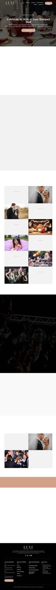 Luxe Banquet Hall website