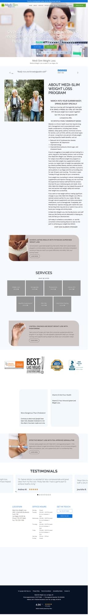 Medi-Slim Weight Loss website