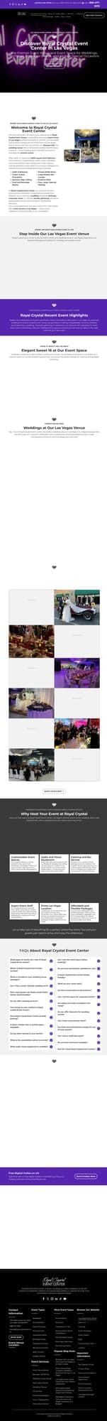 Royal Crystal Event Center website