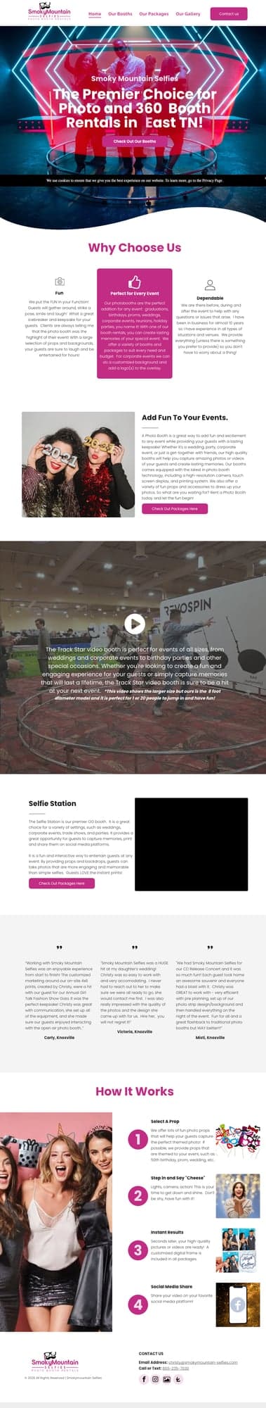 Smoky Mountain Selfies Website