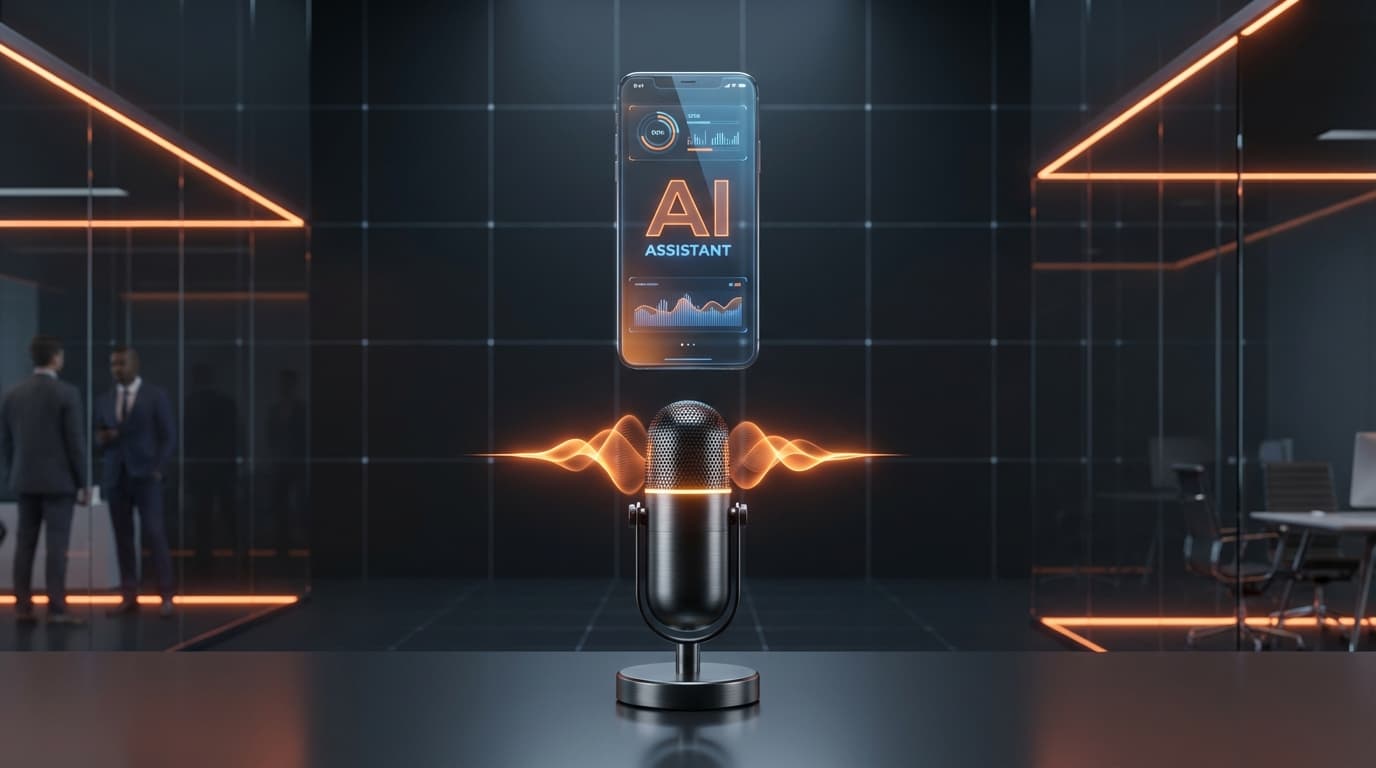 AI Receptionist voice technology visualization